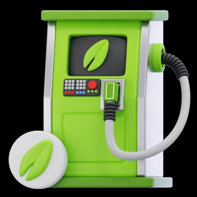 Eco fuel station illustration